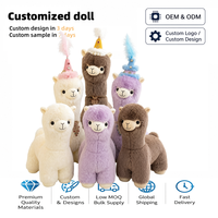 Peluche d'alpaga personnalisée mignonne, cadeau idéal pour les enfants, personnalisation et vente en gros disponibles