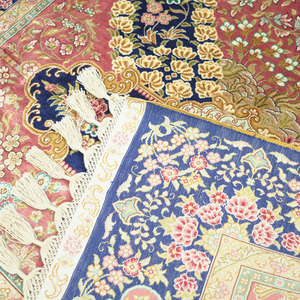 Alfombra Persa Roja de Seda Natural de 116x168cm, Estilo Qum, Dubai, Turco, Careers <span class=keywords><strong>London</strong></span> - Product Image 6
