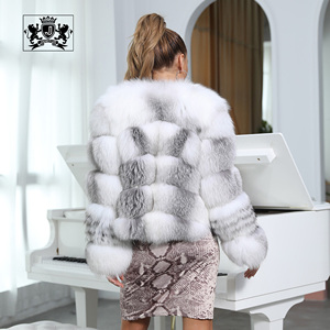 <span class=keywords><strong>Cappotto</strong></span> di <span class=keywords><strong>Pelliccia</strong></span> di Volpe Vera Janefur, Giacca di Lusso Invernale per Donna, Colore Personalizzabile, Blu Chiaro Unico - Product Image 3