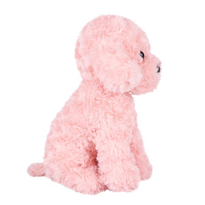 Peluche di Cucciolo di Barboncino Rosa, Morbido Animale di Peluche a Forma di Cane Riccio per Ragazze, Cucciolo Seduto Soffice, Peluche Personalizzato OEM - Product Image 3