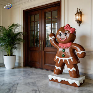 Estatua de Hombre de Jengibre de FRP a Medida para Decoración de Proyectos, Estatuas Pintadas a Mano con Diseño Vívido - Product Image 2