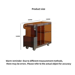Mesa lateral de acrílico para sala de estar, sofá de lujo ligero, mesa de centro móvil, carrito de autobús - Product Image 6