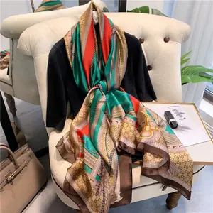 Factory Price Manufacturer Supplier Scarf Top Silk Silk Scarf For Evening Dress Designer Brand Twill Silk Scarf