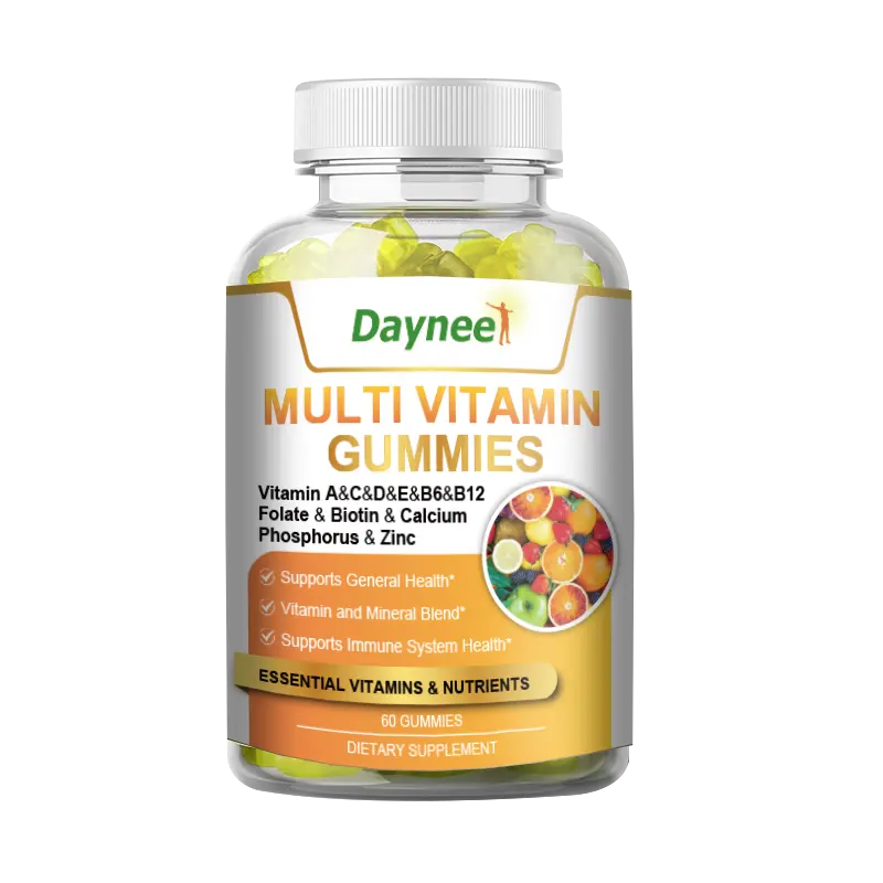 Daynee multivitamínico gomitas orgánicas saludables antifatiga fuerza potencia energía mejorar inmunidad fitness herbal belleza dieta gomitas