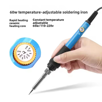 Solder besi listrik, alat perbaikan dengan tampilan Digital 80W suhu yang dapat disesuaikan 908S Multimeter kombinasi Set pemanasan Internal