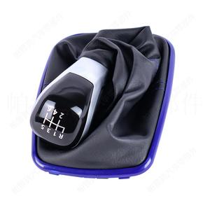 Funda de Cuero para Palanca de Cambios de Volkswagen Golf 4, Marco Azul, Estilo Clásico, Protección para Transmisión Manual, Sin Magnético - Product Image 4