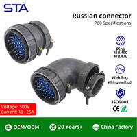 2PTT60 Russischer MIL-Steckverbinder Hochleistungs-Stecker und -Buchse mit Gewinde für Luftfahrt P60J2Q P60K3Q P60K2A P60K3S P60J2S P60J3A