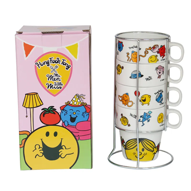 Mug Keramik Kartun Kustom Cangkir Sarapan Susu Keramik Lucu dan Mug Porselen