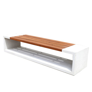 Nuevo Banco Hueco de Hormigón Blanco para Exteriores Magic Stone UHPC, Silla Lounge de Hormigón Hecha a Medida - Product Image 3