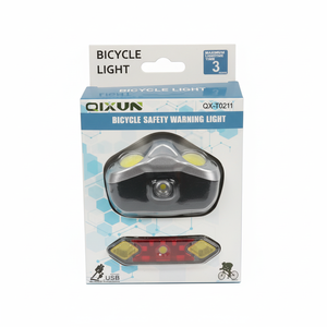 Luce Posteriore per Bicicletta Ricaricabile USB Peiyong Modello 6053, LED di Sicurezza per Guida Notturna, Montaggio su Telaio in ABS - Product Image 2