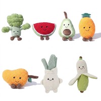 Juguete de Peluche para Perro con Forma de Frutas y Verduras, Suave, Resistente a Mordidas, Duradero, Aguacate, Sandía, Limón, 5 Estilos, Venta al Por Mayor, Personalizado