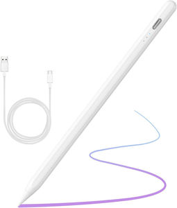 ปากกาสไตลัสโลหะสำหรับ iPad รองรับการเอียง ชาร์จไ<span class=keywords><strong>ด</strong></span>้ผ่าน USB-C สำหรับนักเรียนเรียนออนไลน์ - Product Image 1