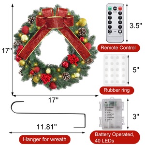 Guirnalda Navideña de 43 cm en Oferta, Disponible en Stock, Adorno Colgante para Puerta, Decoración para Ventana, Venta al por Mayor - Product Image 4