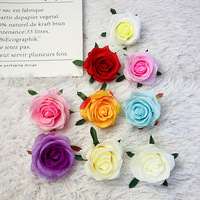 9 cm Durchmesser Hochwertige Simulierte Seidenrosen im Europäischen Stil für Hochzeiten, Abschlussfeiern, Blumenarrangements, Künstliche Blumen zum Selbermachen