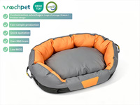 2024 nuevo estilo transpirable barato cama Ovalada para perros de lujo impermeable ultra suave sofá cama para perros cama para mascotas para viajes al aire libre