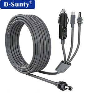 Câble d'alimentation 3-en-1 D-Sunty pour chargeur de voiture, coaxial en cuivre toronné à 2 conducteurs pour antenne satellite Starlink Mini - Product Image 4