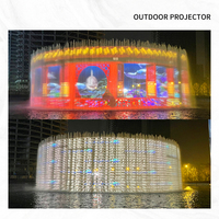 Proyección de pantalla de agua al aire libre gigante 3D animación personalizada HD paisaje holográfico película al aire libre