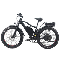 Vélo électrique à pneus larges de 26 pouces à double moteur 48V 1000W pour adultes avec fourche à suspension