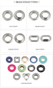 סיטונאי באיכות גבוהה אישית בצורת לב עפעפיים בגדים נעליים תיק אתחול אביזרים פליז עפעפיים עם gromet עבור תג - Product Image 5