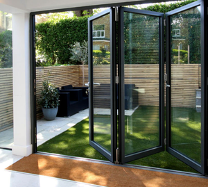 Puertas Plegables de Acordeón VOBO, Puerta de Aluminio Resistente a Impactos, Doble Vidrio Upvc, Resistente a Huracanes, Plegable para Patio - Product Image 3