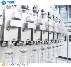 Máquina automática de enchimento e rotulagem de bebidas para garrafas pet 1000-20000bph, linha de produção de água mineral 3 em 1