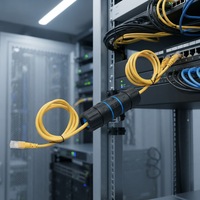 LIYUAN LY-KJ-AP65 Cat6/Cat5e Buchse 8-polig IP67/IP68 1,5A RJ45 Wasserdichter Ethernet-Anschluss Nylon-Gehäuse Inline-Koppler