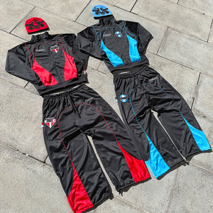Tracksuit Custom High Quality 100% Polyester Sweat Suits Stripes <b>Zip</b> <b>Up</b> <b>Jackets</b> And Jogger Set Design Tracksuit Manufacturers - Product Image 1