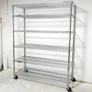 Kit de estante de Metal de alambre galvanizado de 4 capas duradero, protección contra la corrosión, estante de paleta selectivo para almacenamiento de almacén, embalaje de cartón - Product Image 2