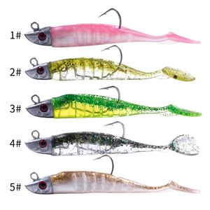 New piombo testa del <span class=keywords><strong>silicone</strong></span> shad morbido di pesca lure esche artificiali 9 centimetri 15g - Product Image 6