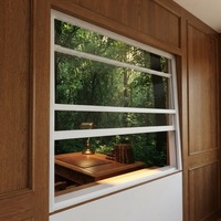 Fenêtre américaine à double battant en aluminium, résistante aux intempéries et à prix compétitif, pour la décoration extérieure de cottages et appartements modernes