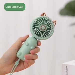 Mini ventilateur portable créatif d'été pliable en plastique, motif chat et cerf, rechargeable par USB, pour étudiants et activités extérieures - Product Image 6