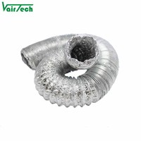 Tuyau flexible réglable en aluminium résistant à la chaleur et ignifuge pour climatiseur