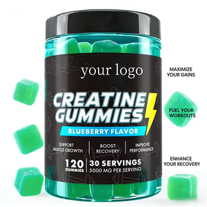 Gommes à la créatine monohydrate sans sucre, à la myrtille, pour adultes, suppléments nutritionnels sportifs, renforcement de la force, croissance musculaire, énergie - Product Image 3