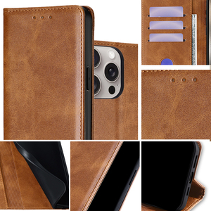 เคสโทรศัพท์มือถือหนังอเนกประสงค์แบบฝาพับสุดหรูสำหรับ Samsung A55 A15 A52 A50 A54 S24 <span class=keywords><strong>S22</strong></span> S23และ <span class=keywords><strong>iPhone</strong></span> 17 - Product Image 3