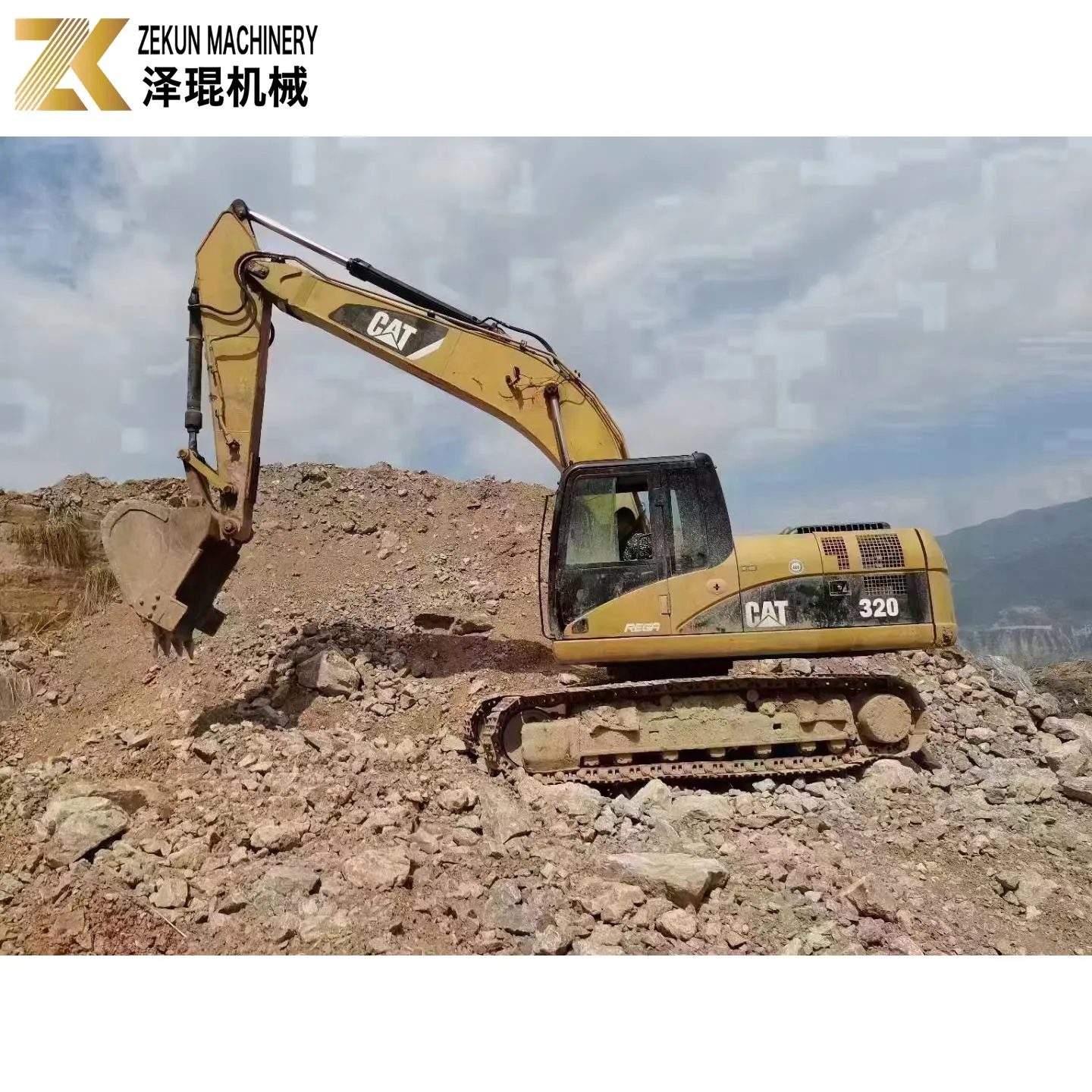 Máquina de construcción pesada Caterpillar 320 D, excavadora de segunda mano 320D