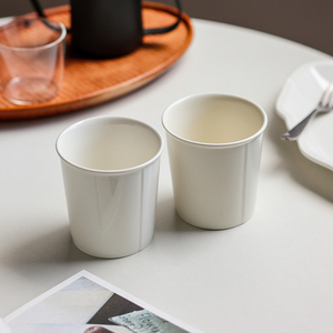 12 oz White Coffee Mug Without Handle Ceramic <span class=keywords><strong>Juice</strong></span> <span class=keywords><strong>Measuring</strong></span> <span class=keywords><strong>Cup</strong></span> sem alças Straight - Product Image 1