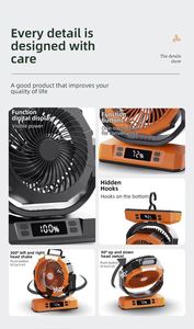 Vente en gros 20000mah P50 Ventilateur de charge électrique pour camping en plein air Utilisation portable électrique rechargeable - Product Image 5