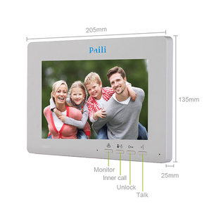 מערכת אינטרקום וידאו מדלת <span class=keywords><strong>7</strong></span> אינץ 'עם מצלמה צבעונית 1 חיצונית ו-<span class=keywords><strong>3</strong></span> יחידות פנימיות עבור רב דירות וילות משפחתיות - Product Image 3