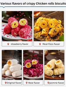 Tradizionale cinese pasticceria artigianale rotolo di uova <span class=keywords><strong>biscotti</strong></span> con sapore di rosa naturale involtini croccanti di latte profumati - Product Image 2