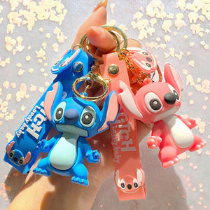 Commercio all'ingrosso carino <span class=keywords><strong>Lilo</strong></span> Stitch 3D cartone animato portachiavi Anime portachiavi portachiavi ciondolo accessori mirati agli appassionati di Anime del pubblico - Product Image 3