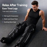 360 °   Bottes de massage à air comprimé enveloppantes pour les jambes, appareil professionnel gonflable pour la circulation sanguine et la relaxation musculaire