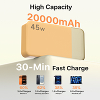 Powerbank Portabel Nobis USA Stock 45W 45 W 20000 mAh 20000mAh Baterai Lithium Polymer Kapasitas Tinggi Pengisian Cepat