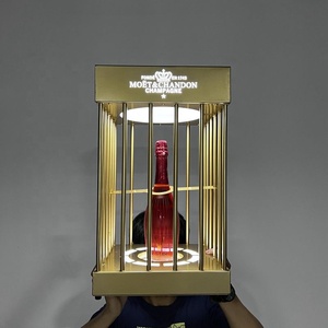 Présentoir à Bouteille LED Doré Clignotant <span class=keywords><strong>Personnalisé</strong></span> Richshining avec Logo, Cage à Champagne, Support Glorificateur de Whisky pour Bar, Fête, VIP - Product Image 4