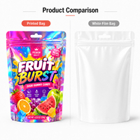 Pochette Doypack personnalisée en Mylar PE holographique imprimée en héliogravure, refermable avec fermeture éclair, qualité alimentaire, pour bonbons gélifiés et snacks, vente en gros OEM