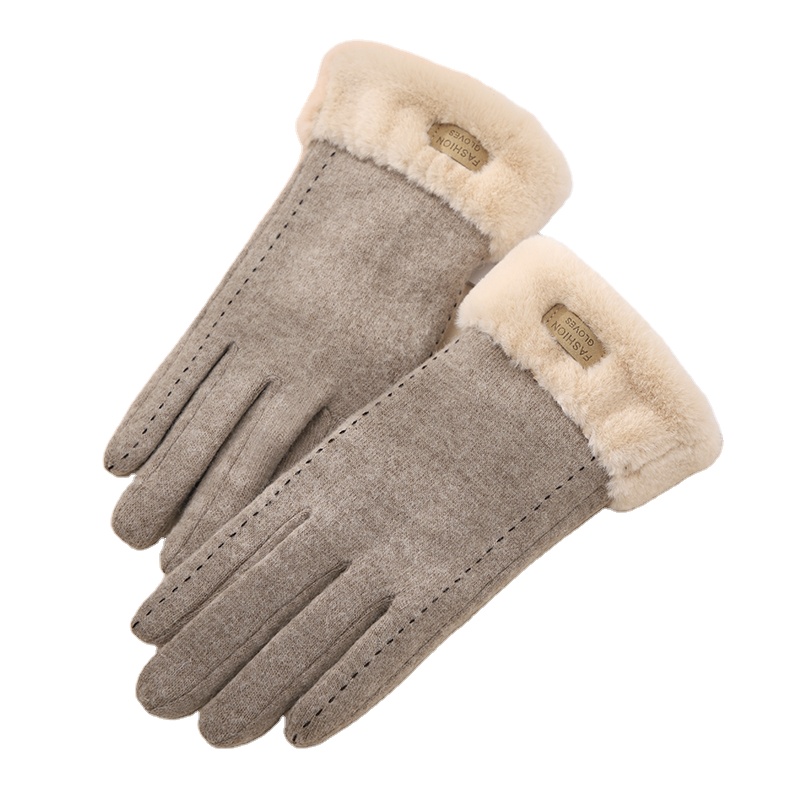 Модные велосипедные зимние теплые шерстяные перчатки женские кашемировые перчатки и варежки для сенсорного экрана