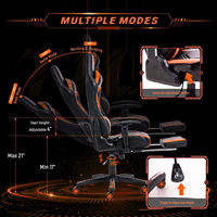 Chaise de jeu ergonomique à dossier haut ALINUNU ODM OEM pour usage domestique, chaise d'ordinateur en cuir PU avec accoudoirs 2D