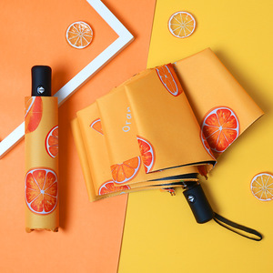Gros Parasols pour femmes Parasols entièrement automatiques de <span class=keywords><strong>la</strong></span> série Fruit avec protection UV Fonction de pliage contre <span class=keywords><strong>la</strong></span> pluie et <span class=keywords><strong>la</strong></span> brillance - Product Image 4