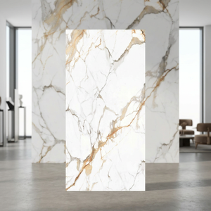 High Gloss Marble Calacatta Bonazo Polished Sintered Stone Porcelain Slabs 1600x3200mm Marble Finish - Product Image 1