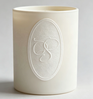Autocollants d'étiquettes de marque personnalisés avec logo en relief, cercle bombé beige et blanc pur, en papier d'art, pour scellage