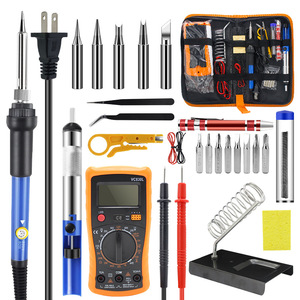 Soldering Iron <b>Kit</b> With Multimeter 60W Adjustable Temperature 110V 220V For <b>Welding</b> Repair Tools Set - Product Image 1